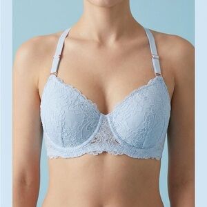 Savage X Fenty Light Blue Lace Underwire Bra